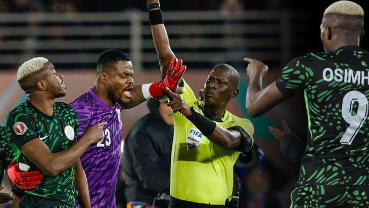 Afrika Uluslar Kupası’nda Osimhen golünü attı! Sarı kart gördüğü hareketi gündem oldu